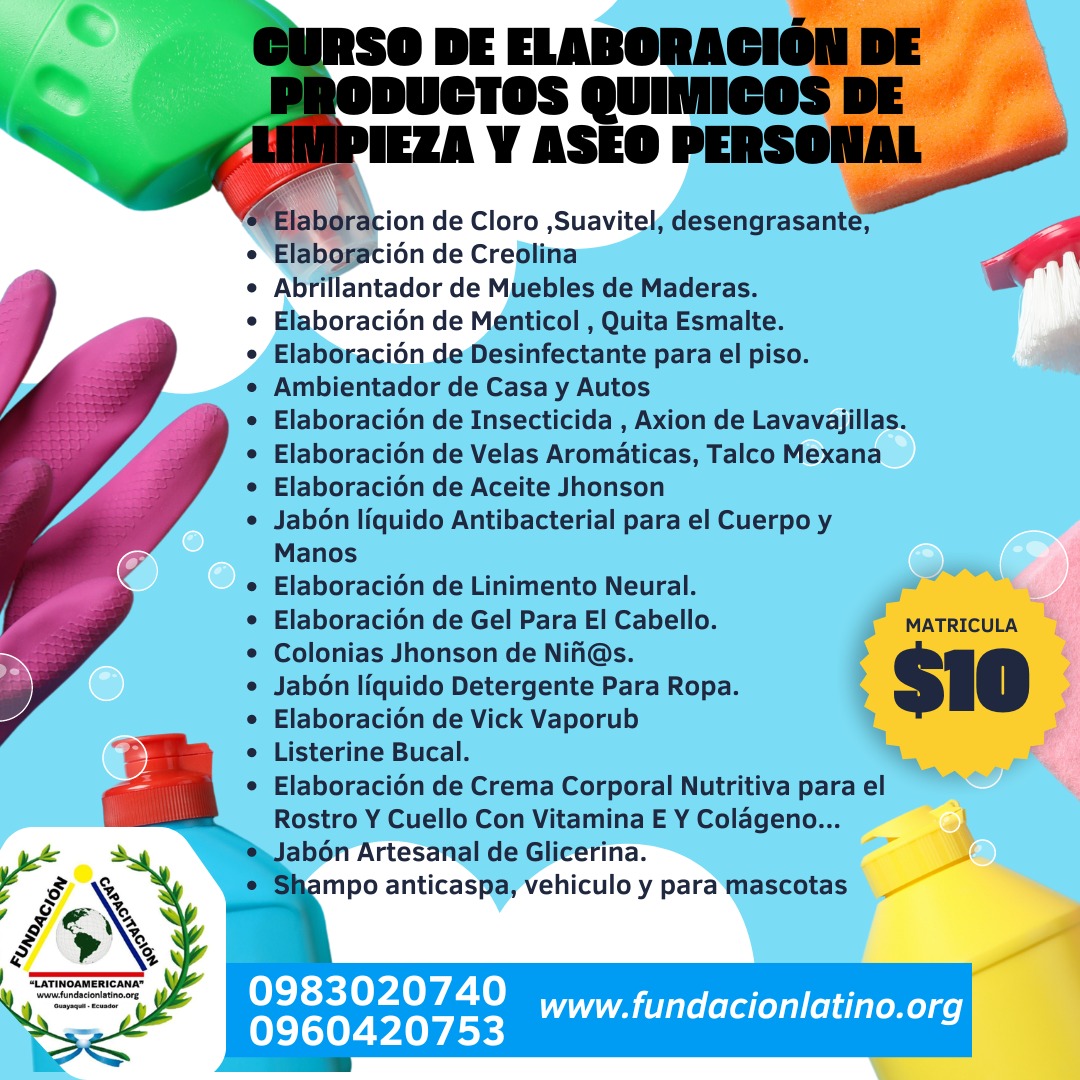 Curso Elaboración Productos Limpieza